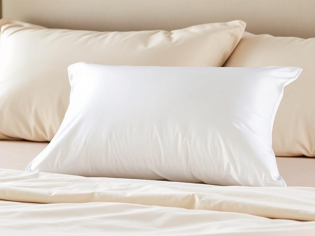 Oreiller gonflant en duvet d’oie et plumes blanches