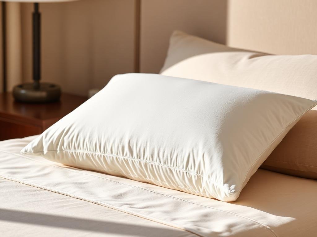 Oreiller microfibre brossée blanc moelleux