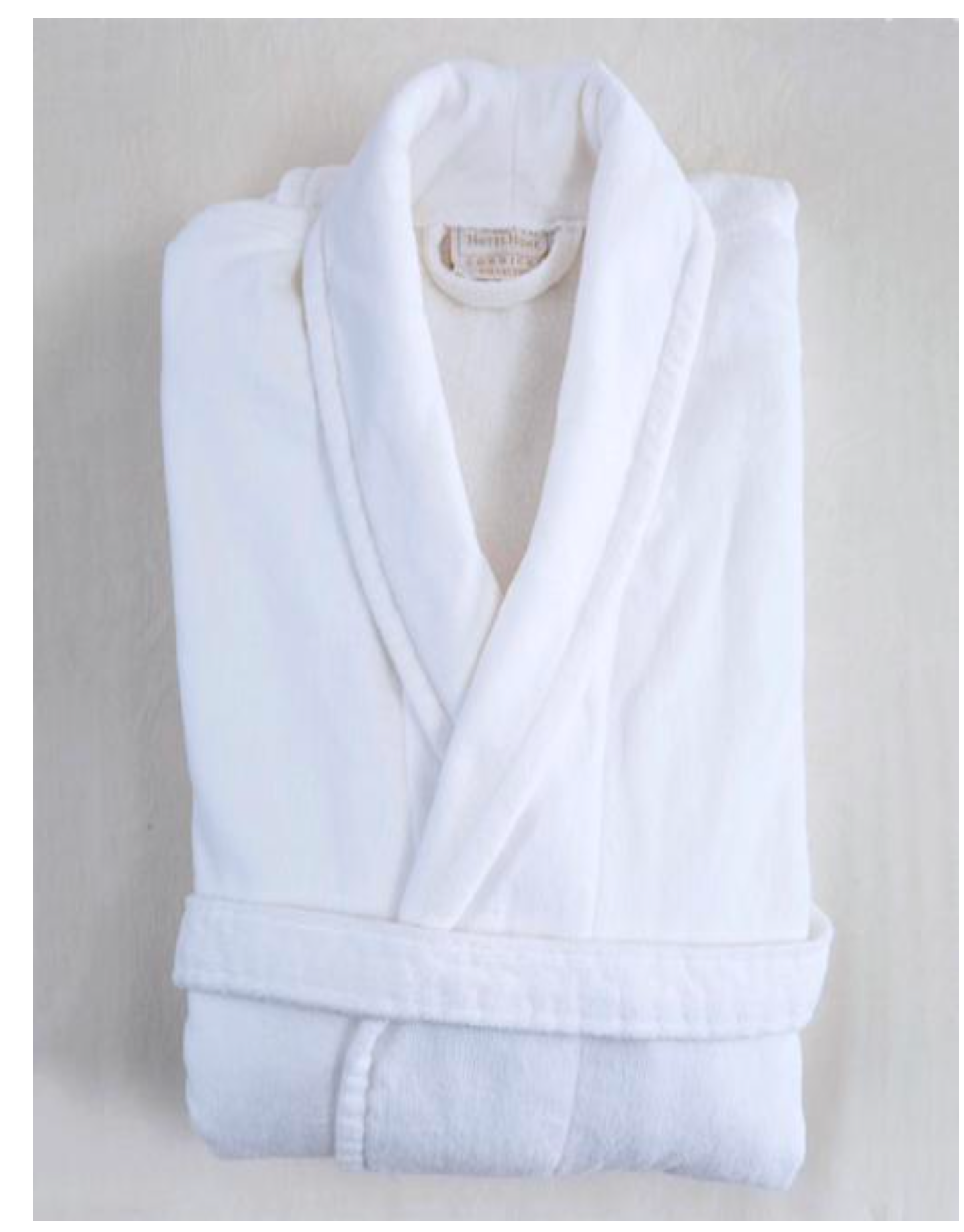 Peignoir hôtelier bouclette blanc