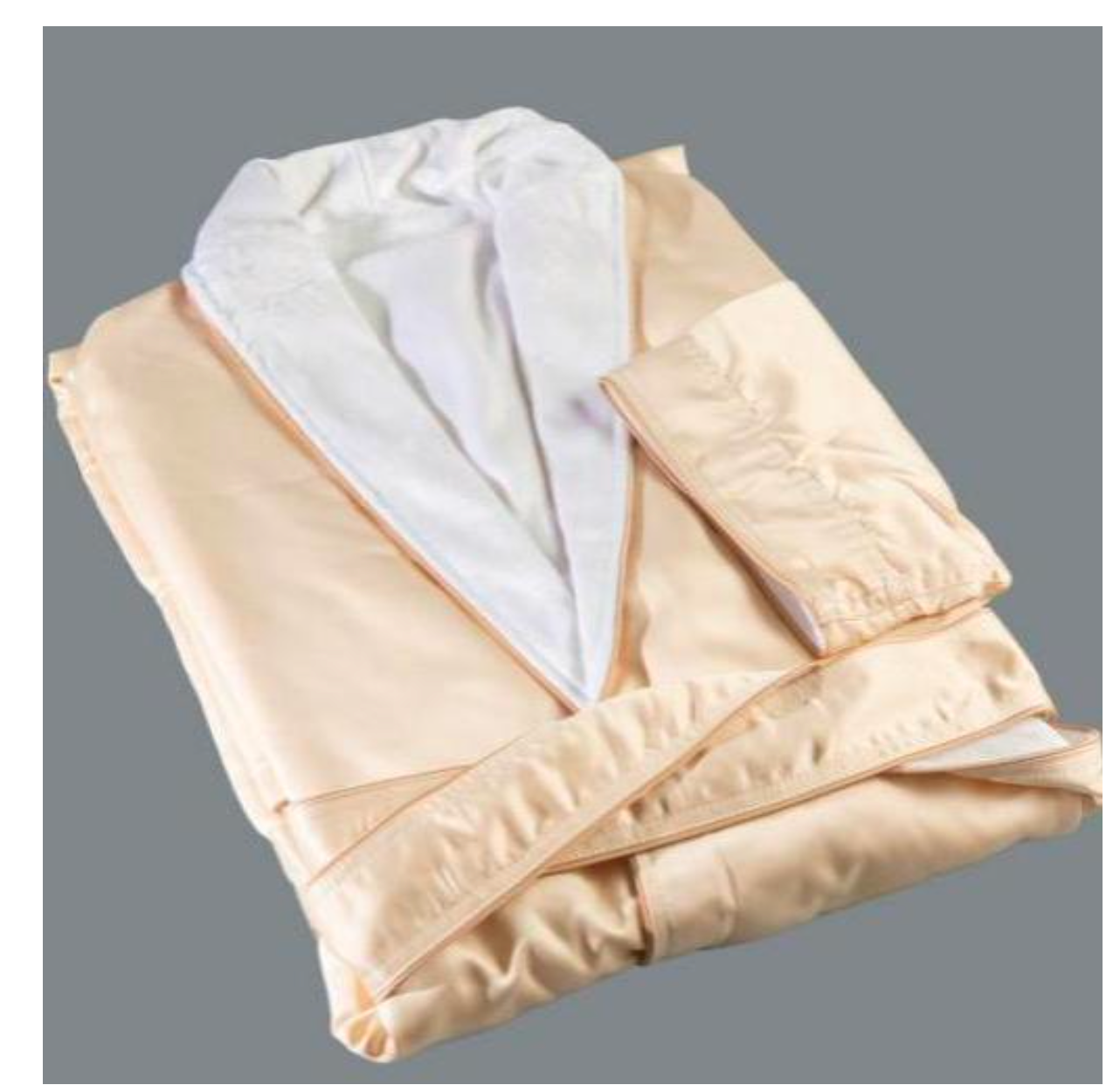 Peignoir hôtelier velours beige