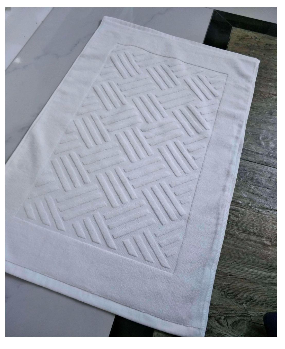 Tapis de bain hôtelier blanc